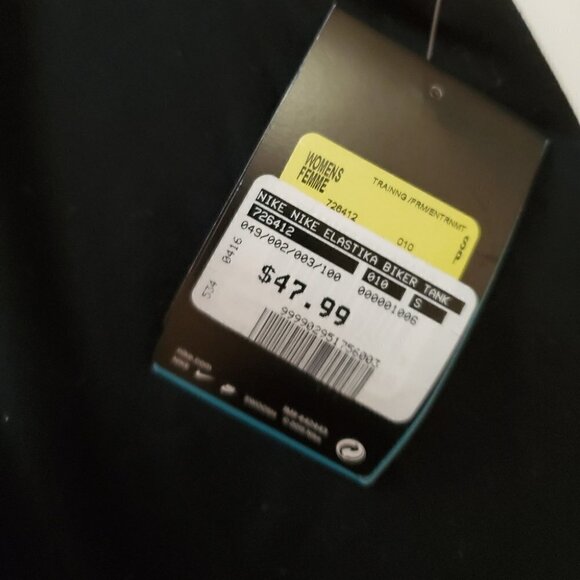 NWT Nike Elastika Black Biker Tank - Picture 4 of 4